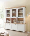 Home affaire Buffet Bristol, Bücherschrank im Landhausstil, moderner Hochschrank schwarze Metallgriffe, elegante Kranzoptik, ausreichend Stauraum
