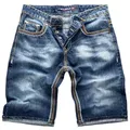 Rock Creek Jeansshorts Herren Shorts Denim Blau dicke Naht RC-2077 blau 30