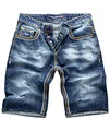 Rock Creek Herren Shorts Jeansshorts Denim Short Kurze Hose Herrenshorts Jeans Sommer Hose Dicke Nähte Bermuda Hose RC-2077 Dunkelblau W30