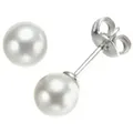 GIORGIO MARTELLO MILANO Perlenohrringe mit Perlen, Silber 925 silberfarben ca. Ø 7mm