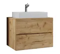 VCM Waschtisch 2-tlg. Waschplatz Waschtisch Lendas S Schublade (Set, 2-St., 1x Unterschrank 1x Waschbecken)