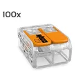 WAGO 2 Leiter COMPACT-Verbindungsklemme (100 Stk. VPE) mit Hebel flexibel