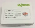 221-412 Wago Klemmen mit Hebel 2 polig 100 Stück