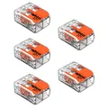 5x WAGO 2-Leiter-Klemme 4 mm² Verbindungsklemme Klemme mit Hebel 221-412