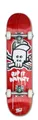Mob Skateboard Skull Micro 6.5 Complete - Komplettboard 26.81 x 6.5 Zoll - Holzboard aus 7 Schichten Ahornholz - fertig montiert - Einsteiger Skateboard für Kinder - Rip It Kaputt - Rot