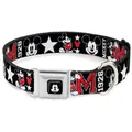 Dog Collar DYFD-Mickey Mouse Face Full Color Black Classic Mickey Mo (US IMPORT)