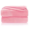 Wohndecke Premium Super Soft Flanell Kuscheldecke Sofadecke, heimtexland, super weich und flauschig, Allergiker geeignet, atmungsaktiv rosa 150 cm x 200 cm