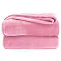 heimtexland Kuscheldecke flauschig Flanell Wohndecke warm Oekotex Tagesdecke Überwurf Sofadecke fusselfrei Fleecedecke Super Soft XL Decke 150x200 cm Typ380 Rosa
