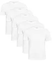 Herren T-Shirt Basic O-Neck Tee, (5 Stück) Rundhalsausschnitt, Einfarbig in Weiss, Gr. S