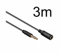 3m Audio Verlängerung Headset Kabel für Apple iPhone 3G 3GS 4S 5S 6S schwarz
