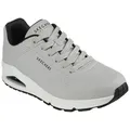 Skechers Uno - Stand on Air Sneaker Freizeitschuh, Halbschuh, Schnürschuh mit Air-Cooled Memory Foam grau|schwarz 47,5 EU
