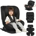 Lionelo Bastiaan i-Size Autokindersitz ab Geburt bis 12 Jahre, ab 0 kg bis 36 kg, i-Size, Isofix + Top Tether - Schwarz - Schwarz