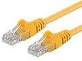 PremiumCord Netzwerkkabel, Ethernet, LAN & Patch Kabel Cat6, UTP, Schnell flexibel & Robust RJ45 Kabel 1Gbit/S, AWG 26/7, Kupferkabel 100 Prozent Cu, Gelb, 1, 5m