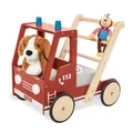 Pinolino Lauflernwagen Feuerwehrauto Fred Babywagen Schiebewagen Holz Kinder957