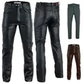 RadMasters Lederhose GW870 Lederjeans Lederhose Büffelleder Schwarz und Braun schwarz 50/M