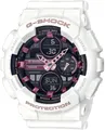 G-SHOCK Chronograph, Quarzuhr, Armbanduhr, Damen, Herren,Digitaluhr, bis 20 bar wasserdicht weiß-pink