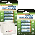 Panasonic 2700 NI-MH-Akkus mit hoher Kapazität, BK-3HGAE – 8 Mignon AA-Batterien im Batteriekasten, 8er-Pack.