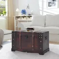 Schatztruhe Vintage Holztruhe Piratentruhe Schatzkiste Aufbewahrungsbox vidaXL