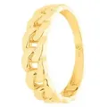 Suzan Gold Goldring 375er Gold Ring – Figaro-Bandring, elegantes Geschenk, Gelbgold 375 58