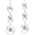 2er Set Deko Hänger, Fensterdeko BALLS Kugeln silber L. 30cm Metall Formano