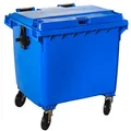Müllcontainer Orgavente CONTIVIA 4 mobil blau 1100 L aus Kunststoff mit Deckel 766662