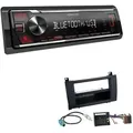 Kenwood KMM-BT209 1-DIN Autoradio Bluetooth USB AUX-In Short Body mit Einbauset für Mercedes-Benz SLK 2004-2011