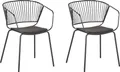 BELIANI Set mit 2 Esszimmerstühlen Kunstleder Schwarz Sitzpolster Glam Industriell Modern