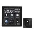 Shelly Wall Display Schwarz + Blu H&T Schwarz (Bundle), WLAN-Smart-Home-Bedienfeld, Thermostat, Integriertes 5A-Relais, Neutralleiter Erforderlich, Umweltdaten, Steuerzentrale, Alexa & Google Home