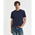 Gant T-Shirt REG SHIELD SS T-SHIRT mit Logostickerei auf der Brust blau S (46/48)