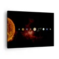 Wandbilder 70x50cm Leinwandbild Sonnensystem Planeten Kosmos Bilder Wanddeko