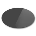 Kamin Funkenschutz Glasbodenplatte Boden Oval Schwarz 100x60x0,6 cm Tisch Ofen