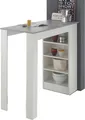 Bartisch STOLKOM "Stolkom Mojito B/H/T 115x103x50 cm", grau (beton, weiß, weiß, beton), B:115cm H:103cm T:50cm, Tische, Bartisch