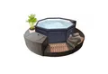 NetSpa Whirlpool NetSpa Octopus Outdoor Whirlpool halbstarr achteckig für 4-6