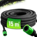 MONZANA® Perlschlauch 15m T-Verbinder Wasserstop Tropfschlauch anpassbar