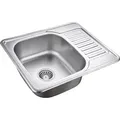 QUADRON Spülbecken 1-Becken Spüle | Größe: 58 x 48 x 18 cm | KEVIN | Küchenspüle Edelstahlspüle mit Siphon | Flachs Pvd