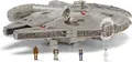 Jazwares Star Wars Micro Galaxy Squadron Feature Fahrzeug mit Figuren Millennium Falcon 22 cm