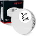 Pyrexx 3 Er-Set Rauchmelder - 10 Jahre Batterie Mit Magnet-Halterung Ohne Bohren