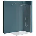Mai & Mai Duschwand Duschkabine Duschabtrennung Walk-in Dusche mit ESG NANO H:200cm 150 cm