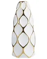 Moderne Blumenvase auffälliges Tropfen-Design Keramik weiß Avila