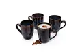 SÄNGER Becher Tokio Kaffeebecher Set, 4-tlg., Steingut, Blau Schwarz, Handmade, Premium Collection