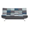 Faith Schlafsofa Patchwork mehrfarbig. 194x91x98 cm Schlaffunktion - Schwarz