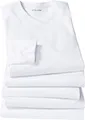 Otto Kern Langarmshirt 5er Pack, Longsleeve Herren aus 100% Baumwolle, V-Ausschnitt, Basic T-Shirt, Weiß, Gr. L