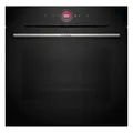 Bosch HBG7221B2, Serie 8 Smarter Einbau-Backofen, 60 x 60 cm, Made in Germany, Hydrolyse Reinigung, Air Fry, Bosch Assist Automatikprogramme, 3D Heißluft, Farbiger Touchscreen mit Bedienring, Schwarz