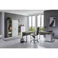 Bmg Möbel Büromöbel-set, Office Edition Set 4, Eiche Sonoma/ Weiß Hochglanz
