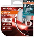 Osram HB3 12V 60W NIGHT BREAKER LASER +150% mehr Helligkeit 2Stk.+W5W Blau