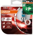 Osram HB3 12V 60W NIGHT BREAKER LASER +150% mehr Helligkeit 2Stk.+W5W LL