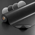 PVC Bodenbelag Meterware Noppen 1mm Antirutschmatte Bodenmatte Noppenmatte Riffelblechmatte Tränenblech rutschfest Schwarz Noppen 220x140cm