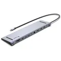 FeinTech CX301 USB C Docking Station 2X HDMI, 1x DisplayPort, 12in1 Hub, Dual Display 4K 60Hz, Triple Display 4K 30Hz, 100W PD, Gigabit Ethernet LAN, 4X USB-C/USB-A Ports, SD/TF Kartenleser