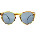 Persol Sonnenbrille 3152 9043/56 Braun gestreift Gelb Blau Entspiegelt