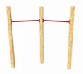 Loggyland Reckanlage, Turnreck, Reck, Metallreck, Kinderreckanlage (Doppel-Lärche rund 90 cm, rot)